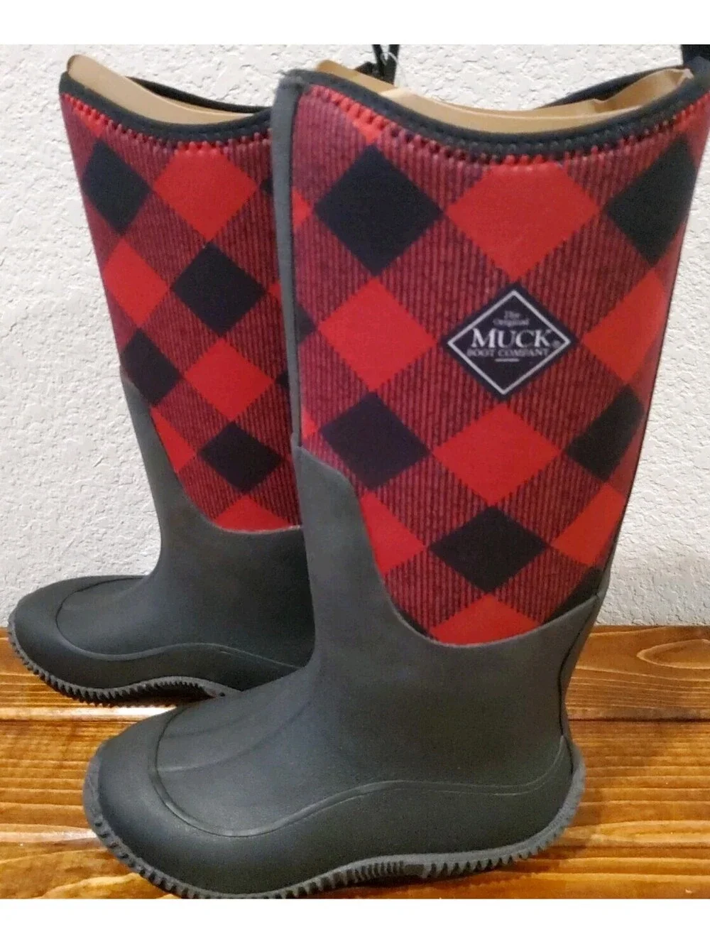 The Original Muck Boot Company Hale Buffalo Plaid Women's 6 Waterproof Neoprene